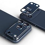 antalink 対応 iPhone 17 Pro Max カメラフィルム カメラ保護 カメラカバー アルミ合金+10H強化ガラス 全面保護 一体感 耐衝撃 高透過率 黒縁取り 露出オーバー防止 指紋防止 防水防塵 自動吸着 気泡ゼロ 対応いphone 17 Pro Max レンズカバー プロテクター【2枚入り】 (ディープブルー)