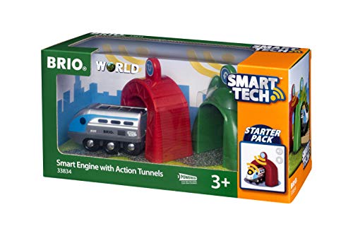 BRIO World 33834 Smart Tech Zug mit Actiontunnels – Elektrische Lokomotive & Sound-Effekten – Interaktives Spielzeug… – Bild 4
