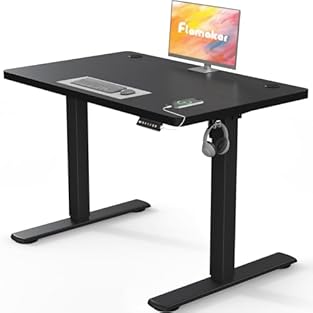 ERGONOMIC ELECTRIC STANDING DESK WITH HEIGHT MEMORY-Experience seamless posture adjustment (72cm-118cm) with our electric height adjustable desk. Program 2 preferred heights via LED display memory buttons - perfect for shared home offices. Scientific...