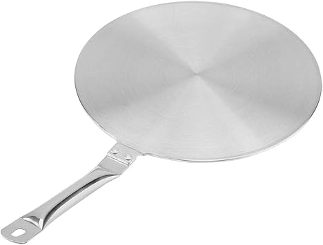 Heat Diffuser, Stainless Steel Induction Adapter Plate, Convenient And Safe Cooktop Heat Diffuser, Flame Guard Induction Hob Pans for Gas/Electric/Induction Cooker Household Supply20CM