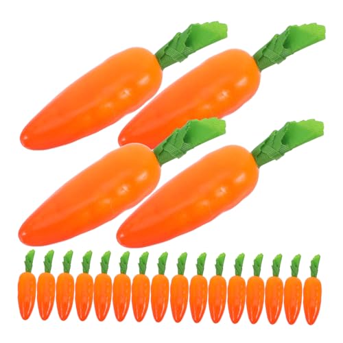 ELAYARD 20個ミニ人工ニンジン模型 向けリアルな ク野菜 教育用装飾品 手触