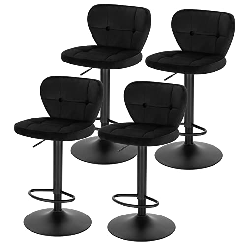 Taburetes Altos de Cocina Madera y Negro Marca eSituro