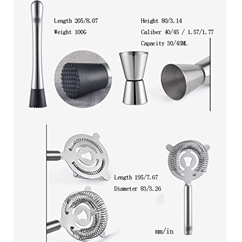 Set Coctelera Jumbo Bartender 550 ml Kit Mixología miniatura 2