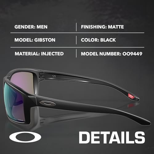 Image of Oakley GIBSTON OO9449 Rectangle Shape Sunglasses With Official Eyewear Kit | Men's Sunglasses