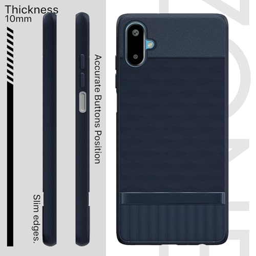 Image of Pikkme Back Cover for Samsung Galaxy F06 5G / Samsung Galaxy M06 5G Camera Protection 3D Hexa Cube Design Silicone Protective Bumper Case (Blue)