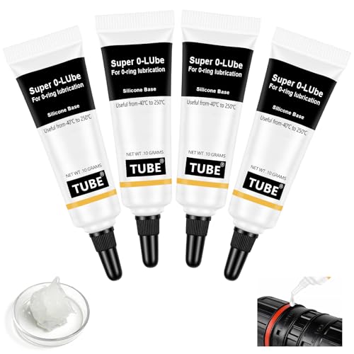 AUAUY 4 Stück Silikonfett, Mehrzweckfett Schmierfett, Silicone Grease für Kaffeevollautomaten, Ventildichtungen, Zahnräder, Lager, Brühgruppe Dichtung, O-Ringe, Trinkwasserarmaturen, Autoteile(4x10 g)