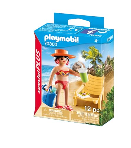 PLAYMOBIL Special Plus 70300 Urlauberin mit Liegestuhl, ab 4 Jahren – Ansicht 5