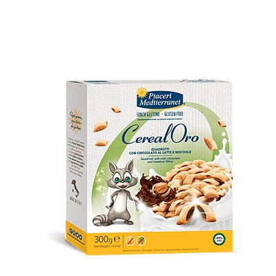 Piaceri Mediterranei Cerealoro Quadrotti Con Cioccolato Al Latte, 300G