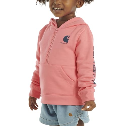 carhartt baby amp toddler girls39 half-zip hooded sweatshirt