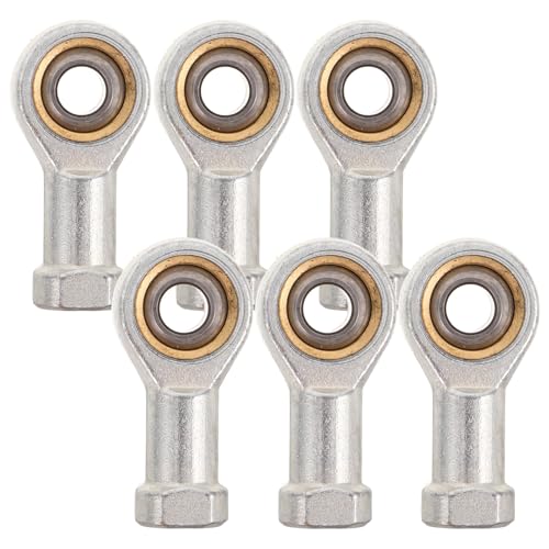 OSOLADY 6pcs Fish Eye Radial Joint Bearings: Ball Rod Ends with M8x1.25 Reverse Internal Threaded for Equipment Maintenance and Industrial Machines