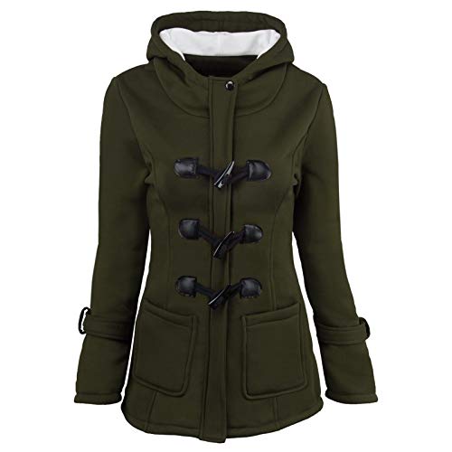 Image of FPMLUXLL Fleece Jacket Women Horn Button Down Sherpa Lined Jackets Thick Warm Plus Size Peacoat Winter Fashion Clothes
