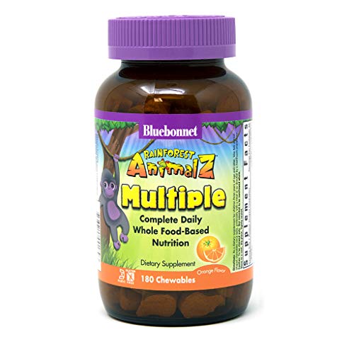 Bluebonnet Nutrition Rainforest Animalz Whole Food Based Multiple Chewable Tablet, Kids Multivitamin