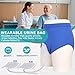 Urine Collector, Incontinence Pants for Men, Wearable Urine Collection Bag for Men, Men's Portable External Catheter Device with Two 500ml Urine Bag Reusable, Portable Leak Proof Leg Pee for Elder, XL