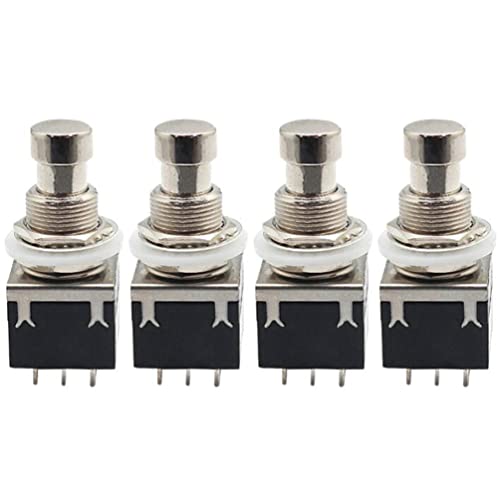 MILISTEN 4pcs Pedal Pedal Metal Switch Efeitos de guitarra elétrica Buttons Pedal Buttons Acessório