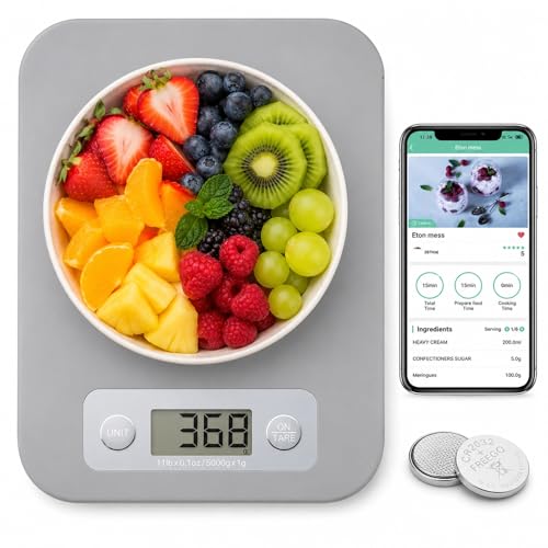 URAMAZ Food Scale with Nutritional Calculator, Digital Food Scales for Kitchen Scale Grams and...