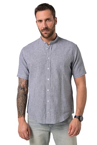 Chemise manches courtes homme en lin JP 1880 : le confort d'un col officier à carreaux