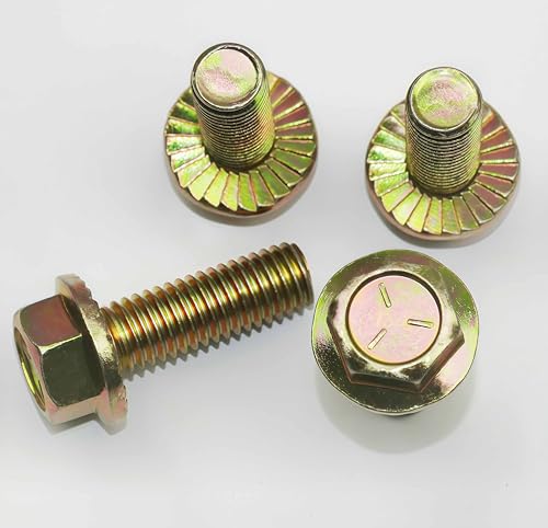 Image of 1 /2 inch x 1-1 /2 inch Flange Serrated Hex Bolt by Color Zinc Plated, Alloy Steel,Grade 5.(10pcs Pack) by Metalsuberg