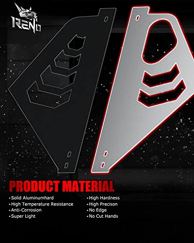 Reno Engine Bay Panel Cover, Left Right Splash Shield Oxidation Case Guard - Auto Aluminium Interior Body Part Compatible With 2020-2023 Corvette C8 (Black)-1 Pair #TOP1