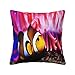 Funda De Cojínes 45x45cm Fondo de océano de pez Payaso Funda De Cojín Hogar Decorativo Almohada para Sofá Dormitorio Sala Cama Hogar Coche Sillas
