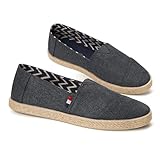 GLAMORA Alpargatas Hombre Esparto Náuticos Lona Sin Cordones Transpirables Antideslizantes Zapatos Verano Slip On Calzado Casual Ligero Cómodo Mocasín Tela Suela Yute Estilo Comodidad navy-44