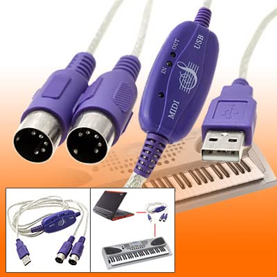 Amazon.com: Qtqgoitem USB to MIDI Interface Adapter Cable for Keyboard ...