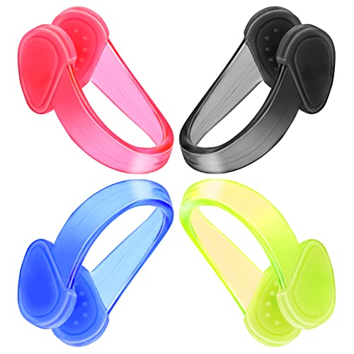 Yolev 4Pcs Swimming Nose Plugs For Kids Waterproof Silicone Swimming Nose Clip For Adults, Nose Plugs For Training Protector Water Sport Beginners #TOP26