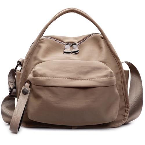 Lytosmoo Nylon Crossbody Bags for Women Fashionable Zipper Lightweight Shoulder Handbag Top Handle Clutch Purses