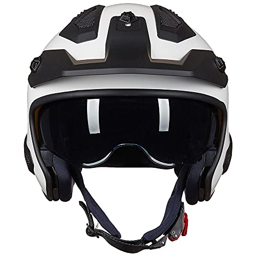ILM Open Face Motorcycle 3/4 Half Helmet for Dirt Bike Moped ATV UTV Motocross Cruiser Scooter DOT Model 726X (White,M) by ILM - Image 2