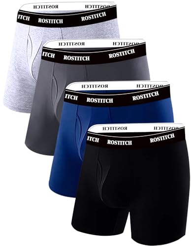 ROSTITCH Mens underwear Cotton Boxer Briefs Large 4pack Multipack