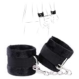 SM Handschellen, Handschellen für sinnliche Sexspiele, Bondage Fesseln Sex Spielzeug für Paare, Erotisches Sexspielzeug BDSM Set für Damen Männer - Schwarz