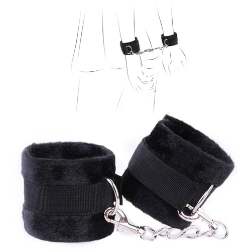SM Handschellen Handschellen für sinnliche Sexspiele Bondage Fesseln Sex Spielzeug für Paare Erotisches Sexspielzeug BDSM Set für Damen Männer - Schwarz
