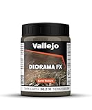 Vallejo - Diorama FX Earth Textures | Dark Earth 200 ml (6.76 fl.oz.) | Premium Acrylic Color For Modelers & Miniature Enthusiasts
