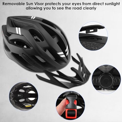 Fahrradhelm Stadthelm Radhelm Unisex-Größenverstellbar Atmungsaktiv MTB-Helm für Herren...