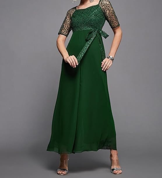 Women's Lace Jumpsuit, Floral, V-Neck with Belt, Flutter Sleeves, Wide Leg