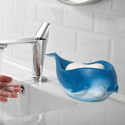 Support pour savonnette baleine avec drainage efficace pour coin douche