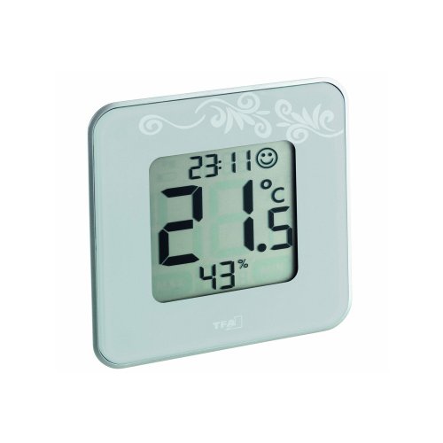 TFA Dostmann Style digitales Thermo-Hygrometer, 30.5021.02, Taupe, zur Raumklimakontrolle, L 105 x B 14 (41) x H 105 mm TFA Dostmann Style digitales Thermo-Hygrometer, 30.5021.02, Taupe, zur Raumklimakontrolle, L 105 x B 14 (41) x H 105 mm
