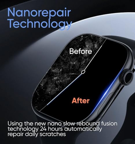 MAGIC JOHN Displayschutzfolie für Apple Watch Serie 9/8/7, 41 mm, automatische Ausrichtungstechnologie, selbstheilende, flexible TPU-Folie für iWatch Serie 9/8/7, HD, transparent, kratzfest,