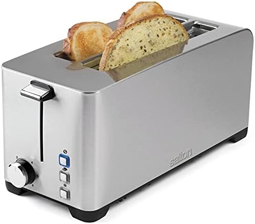 Salton ET1817 Long Slot, 4 Slice Toaster, Silver