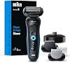 Braun Afeitadora Eléctrica para Hombre, Serie 5 5150cs, Afeitadora en Seco y Húmedo, Modo Turbo, Afeitadora de Cuchilla, con Recortadora de Barba, Recortadora Corporal y Base de Carga, Azul 2
