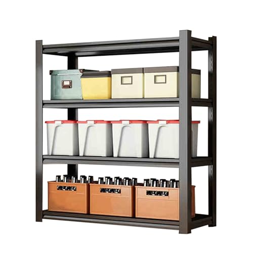 Estanterias Almacenaje Estantería de Acero de 3, 4, 5 y 6 Niveles, Estanterías Resistentes para Garaje, Estantes para Herramientas y Estantes Ajustables para Armarios de Cocina y Lavandería.(4Tier,L60