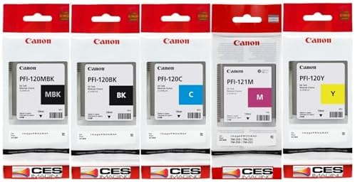 Amazon.com: Canon PFI-120 130ml Ink Tank Set PFI-120MBK PFI-120BK  