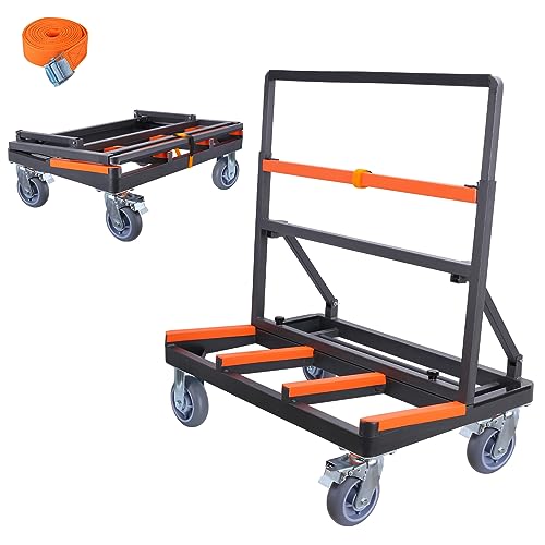 Folding Drywall Cart Heavy Duty with Swivel Casters