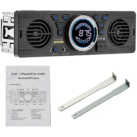 DONGMAO 1 din Car radio Bluetooth Hands-free Stereo FM built-in 2 Speakers Supports USB SD AUX Audio Playback Cover