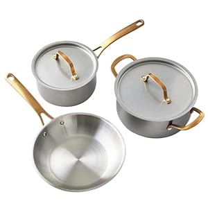 Marthastewart5piecestainlesssteelcookwaresetwithbrasshandles9738905  Urban Country Home Decor Martha stewart 5 piece stainless steel cookware set with brass handles 9738905  urban country home decor