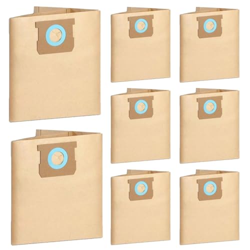 8 Pack 19-4104 Disposable Filter Bags Compatible with dewelt 5-8 Gallon Wet/Dry Vacuum: DXV05P DXV05S DXV06PL DXV08S DXV08SL DXV08SA