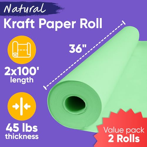 Papier kraft vert clair 45 lbs résistant sans odeur pour projets éducatifs - 4