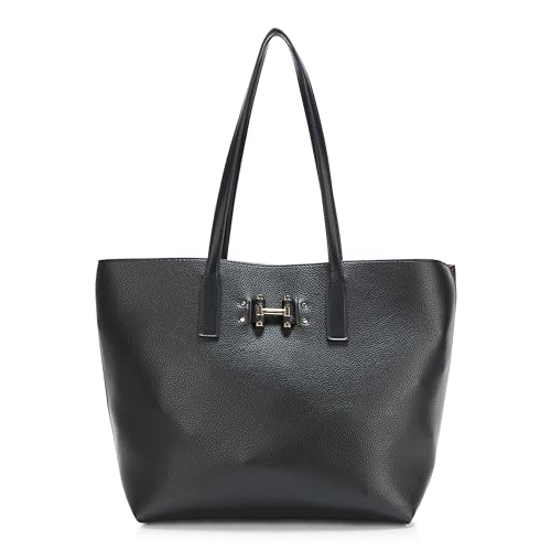 HALSTON H Women's Handbags Tote, Black/Gold, One Size