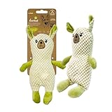 ReThink Pet Eco-Bud Happy Pet Toy for Dogs, Densely Woven Squeaky Dog Toys with Built in Squeak, Long-Lasting and Durable Dog Toys, Recycled Plush Dog Squeaky Toys