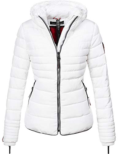 Preisvergleich Produktbild MARIKOO Damen Winterjacke Steppjacke Amber White Gr. L