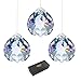 JIHUI Clear Glass Crystal Ball Prism Pendant Suncatcher 40mm Pack of 2